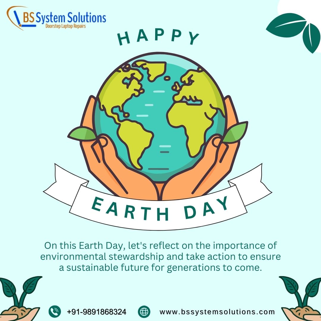 Happy Earth Day from BS System Solutions! Let's celebrate our planet by promoting eco-friendly practices. Together, we can make a difference for a cleaner, greener Earth.
 #EarthDay #BSSystemSolutions #EcoFriendly