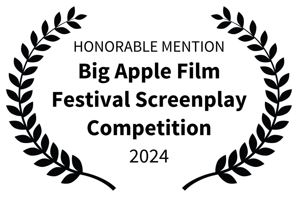 SaeidGh30792430's tweet photo. I'm so honored. My screenplay #Suniscoming has been qualified for an Honorable Mention in Big Apple Film Festival Screenplay Competition Spring 2024, @BigAppleFilm .
Hope to god, more to come. https://t.co/cz0sX3tJhk