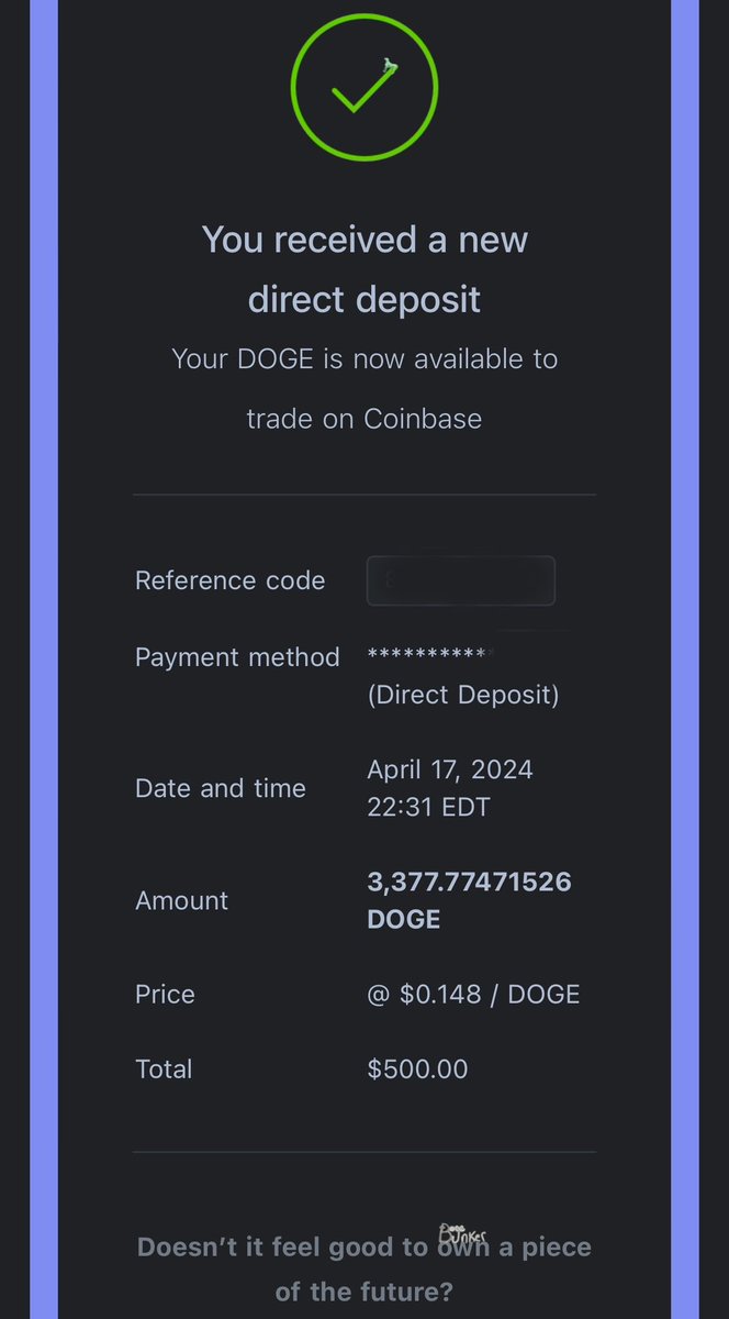 #dogecoin paycheck the week of 4:20. 😶‍🌫️