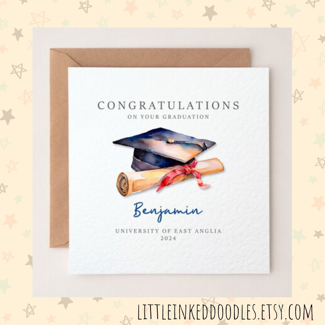 The perfect card to celebrate a special young person's graduation, from any stage of their education to the next challenge. Search 'graduation' @ littleinkeddoodles.etsy.com #Shopindie #UKGiftAm #craftbizparty #graduating #graduation #classof #graduationday #School #University #Pride