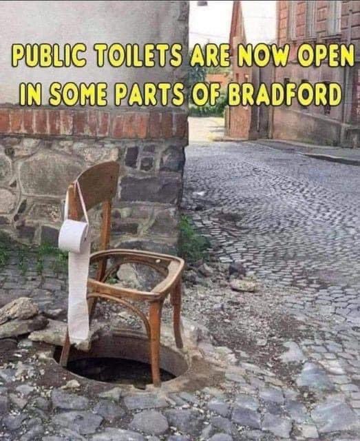 Morning Twitter.
Hasn’t @NazShahBfd done a wonderful job…..
Open air toilets now…..wow.