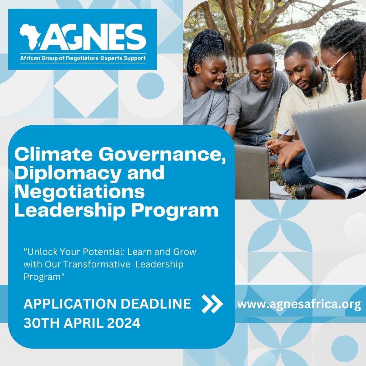 🌍 AGNES Africa Climate Governance, Diplomacy, and Negotiations Leadership Program

Deadline: Apply by April 30

Apply: shorturl.at/hjovV

#ClimateLeadership #ClimateDiplomacy #ClimateAction #ApplyNow #ClimateGovernance #Negotiations #ClimateJustice #SustainableDevelopment