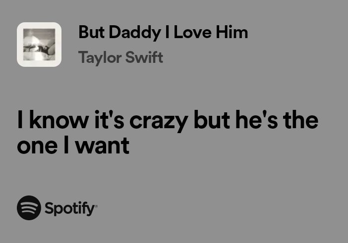 SmittenLyrics's tweet photo. But Daddy I Love Him - Taylor Swift
The Tortured Poets Department 
#TaylorSwift13 #music #quotes #lyrics #FYP https://t.co/W4xTQJ9IHU