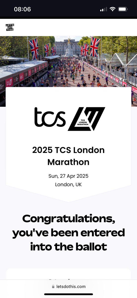 entered the ballot only to not get in! 🙌🏼 #londonmarathon2025 #ballot #marathon Who’s with me?! 😂