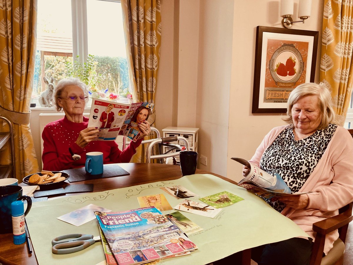 Westall House residents — laughter, fitness, and faith 🧡 Our creative bunch at Westall House have been tickling us with a 'comedy collage' made from old postcards and magazines. Quieter moments were held by Father Peter for residents who sought some reflection and serenity.