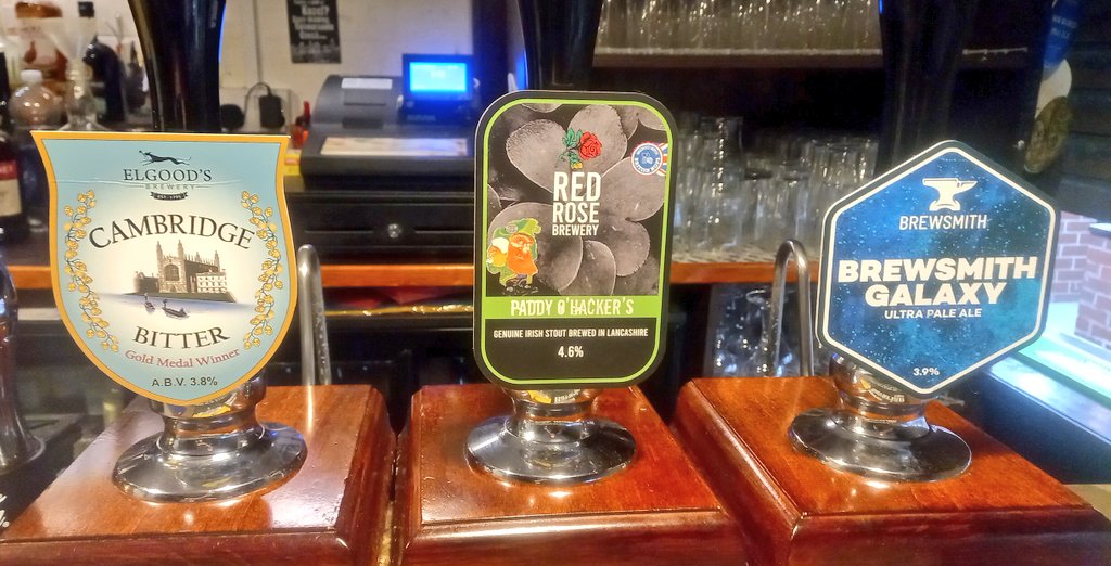 On the bar today @ElgoodsBrewery1 @RedRoseBrewery @BrewsmithBeer