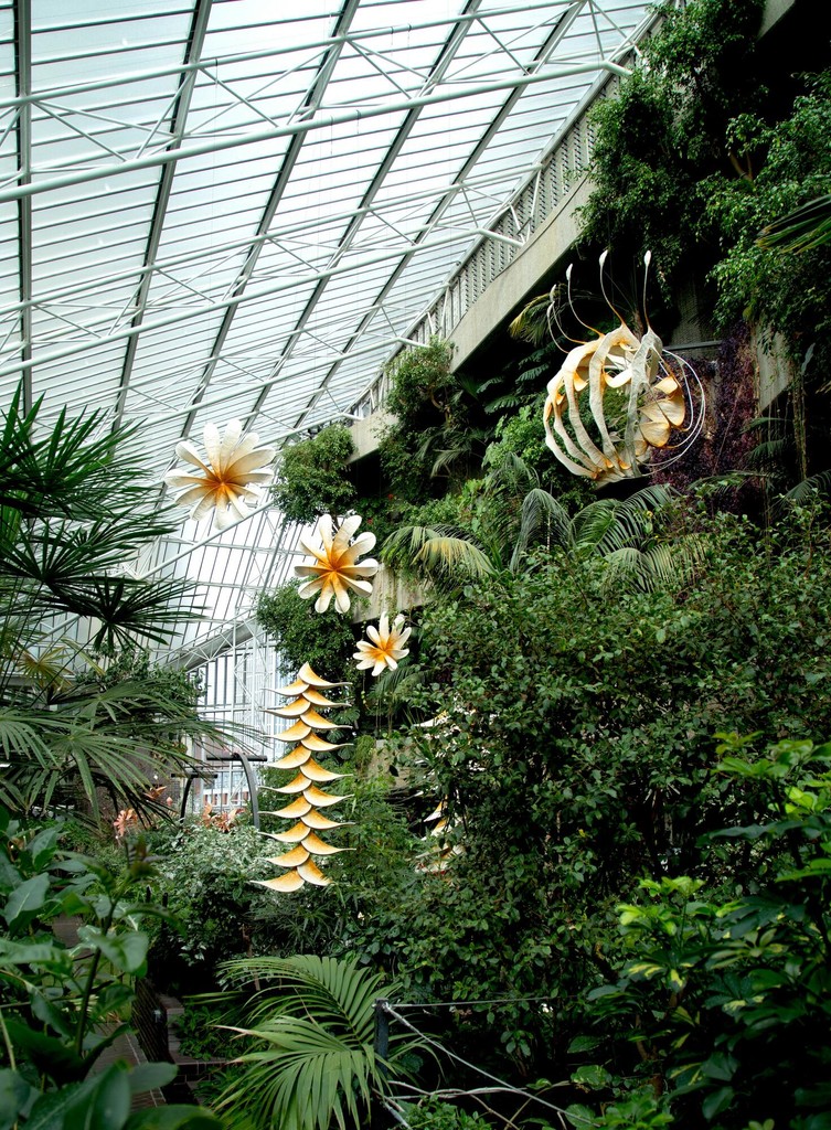 Suspended biomorphic sculptures by Ranjani Shettar on view at the @BarbicanCentre Conservatory in London. Catch the exhibition, 'Cloud songs on the horizon' until 14 July 2024. ocula.com/institutions/b…