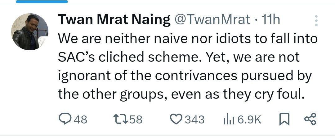 If you are neither naive nor idiots then why are you shouting on Social Media while other groups are not crying like you on social Media.
One more thing as you say you are not ignorant then show some respect like a professional...
