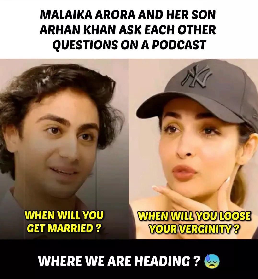 Both Mother and son is Full on “ Besharam ” & Gahtiya. They both are crossing limits non stop. This is the Culture of India. Shame on you both !! #MalaikaArora Hate you ! Disgusting woman.