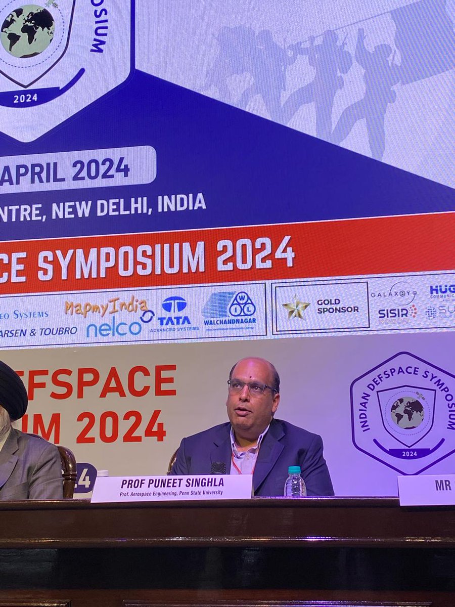 Prof. Puneet Singhla, from Penn State University, added academic depth to #DefSpaceSymposium Session 3. They joined his discussion on emerging frameworks for space exploration and technology.
