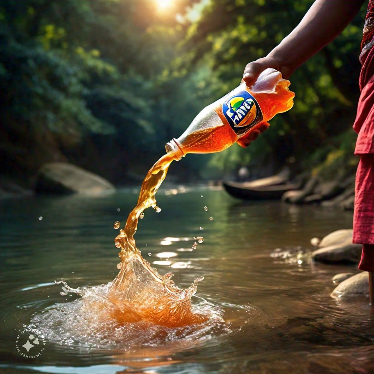 Pouring Fanta inside the river/water body does not mean the Spirit, Principalities or God of the River drinks Fanta. The act simply means you want your journey to be sweet assuming this act was done before you embark on water transportation.

When people pray with Fanta by the