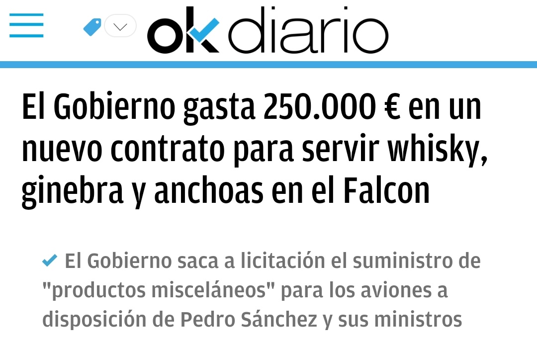 Tus impuestos son para Sanidad, Educación y whisky para el Falcon.