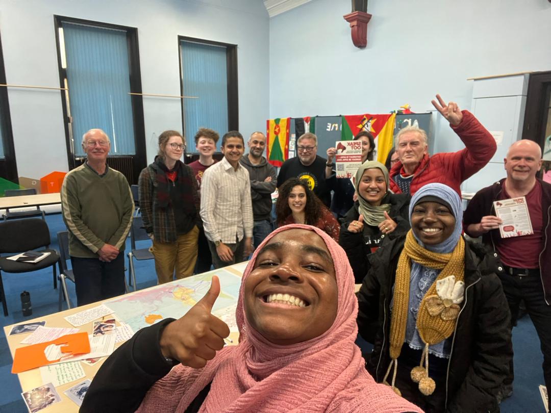 We had such a brilliant time at our first 'Make the Whole World a School' event, learning about struggles against imperialism as part of the Speak Oot Festival of Trades Unionism.

Thanks to all the attendees, and to the facilitators - Yasmine, Nirad, Bilkis, Ali and Amy.