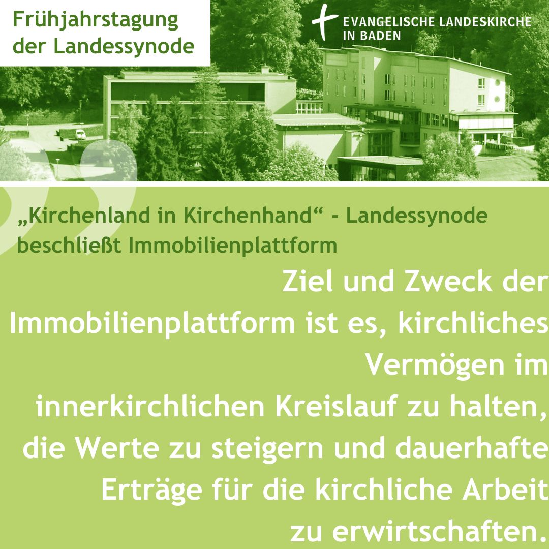 Die #ekibasynode beschließt die Implementierung einer Immobilienplattform.