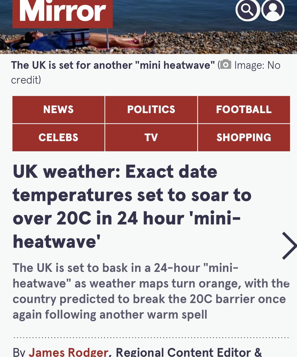 ‘24 hour mini heatwave’. Or, as we used to call it …a warm day.