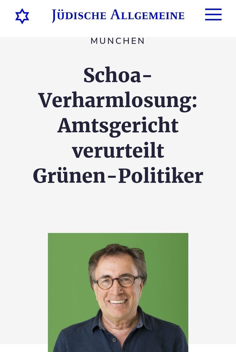 Grünen-Politiker Bernd Schreyer wurde vom Amtsgericht München wegen Volksverhetzung verurteilt, auf Twitter/ X setzte er Kritik, an den Grünen & dem #Heizungsgesetz, mit der Judenverfolgung im Dritten Reich gleich Eine Straftat, die übrigens Rechts eingeordnet wird #nurnochAfD