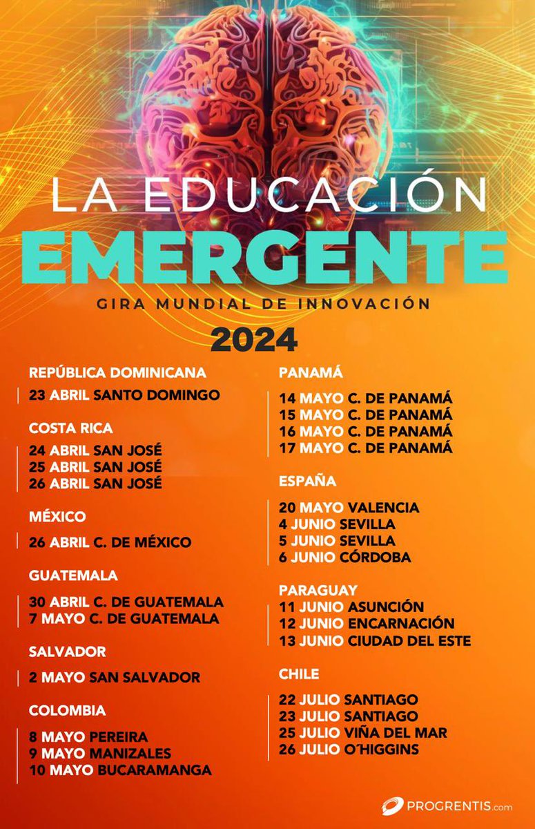 Todo listo. Arranca La Educación Emergente. Nos vemos en tu ciudad 🧠📲💪