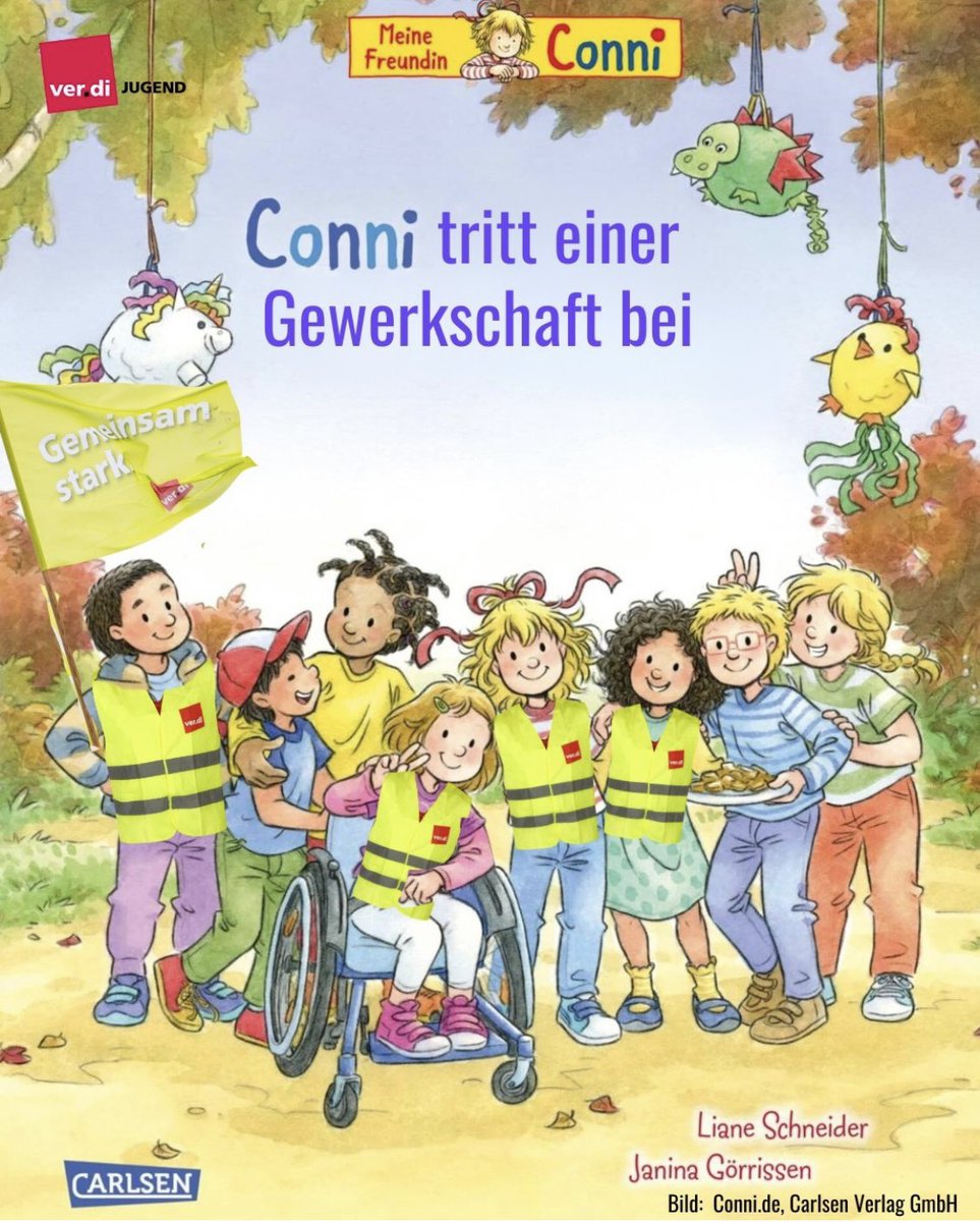 StefanAdamski1's tweet photo. Sei wie Conni! Heute ist ein guter Tag, in eine freie Gewerkschaft im @dgb_news beizutreten. @_verdi @IGMetall @IGBAU @GewerkschaftNGG @GdPPresse @igbce @gew_bund https://t.co/NsL8sFFwES