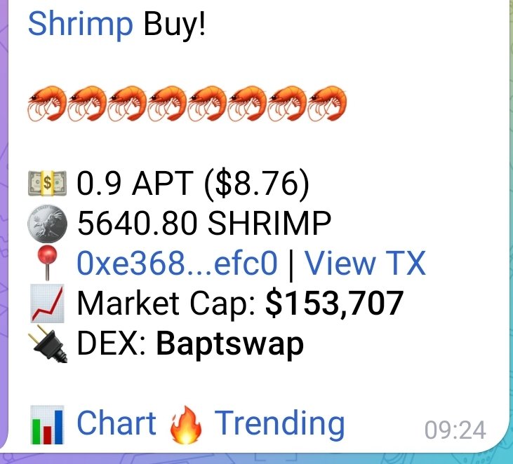 AptosShrimp's tweet photo. $SHRIMP sitting on 153k mc on #aptos.

🤳TG
https://t.co/h6ClqwAQGu
📊CHART
https://t.co/1zBJuHl7oG

🤖Trading bot utility is live: https://t.co/XdLKpdKxJz

$APTOS $APT #AptosAscend https://t.co/DvRhbr1ojk