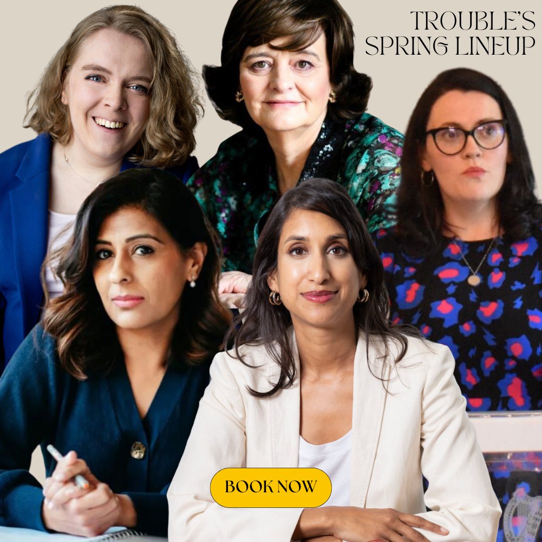 Trouble's Spring Lineup is a team of powerful women across politics, journalism, activism and literature! Do not miss out on these incredible speakers! ow.ly/xvPl50Ri1Y6