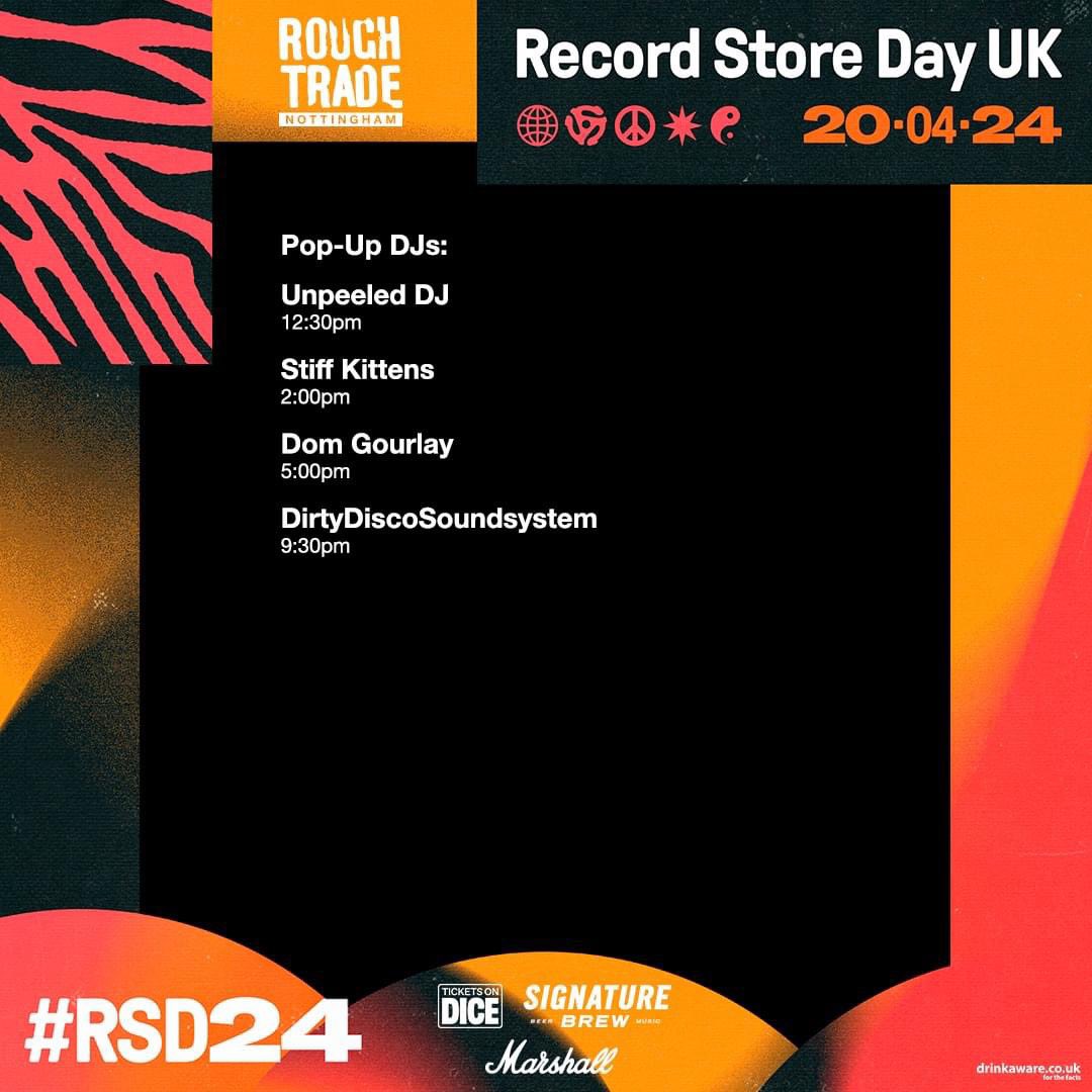 Records are packed for my first DJ set of the day! It’s @RSDUK so I’ll be playing before, after and in-between the bands from 5-930pm at @RoughTrade Nottingham but I’d advise you all to get down there early as there’s a fantastic line-up of bands and DJs from midday onwards.