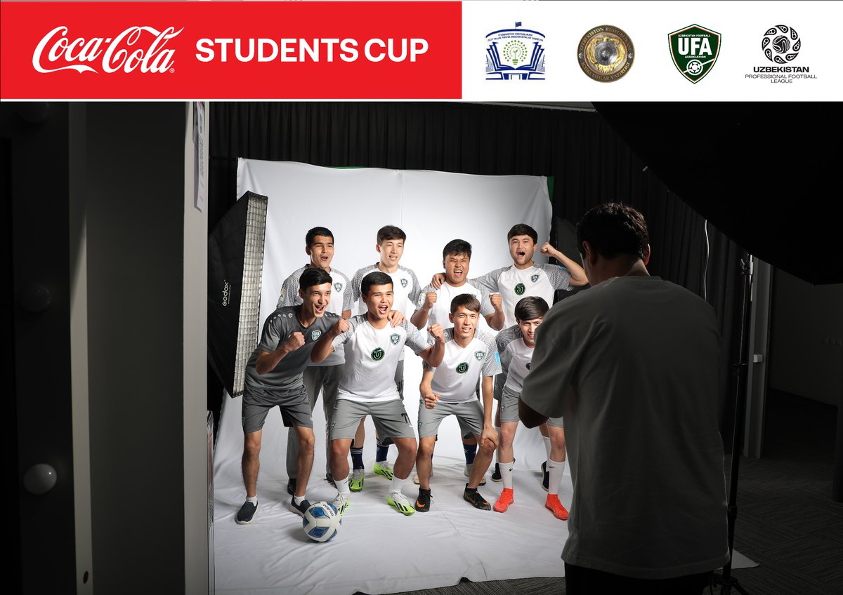 pfl_uz's tweet photo. Lights, camera, action! Students prepare for Coca-Cola Students Cup in colourful photo shoot
#Uzbekistan #CocaCola #StudentsCup https://t.co/d5zube3XjY