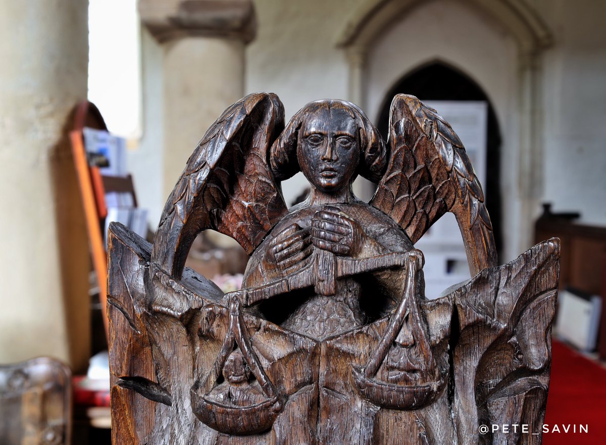 Judging the good folk of Ickleton since the 15th century, a stunning bench end.