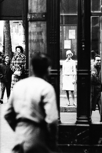 Ina Balke, 
photo by Jeanloup Sieff, 'Le Jardin des Modes', 
Paris, 1960