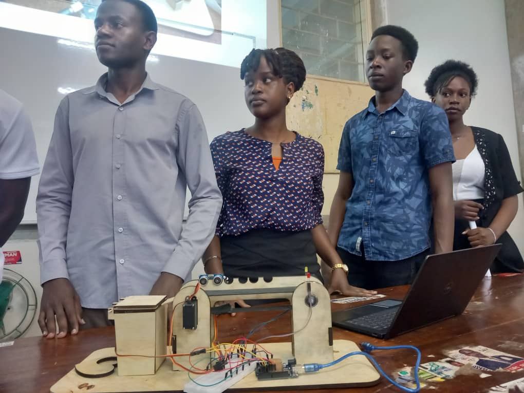 Makerere University CEDAT year 1 prototype of an automatic disposable machine for industries.