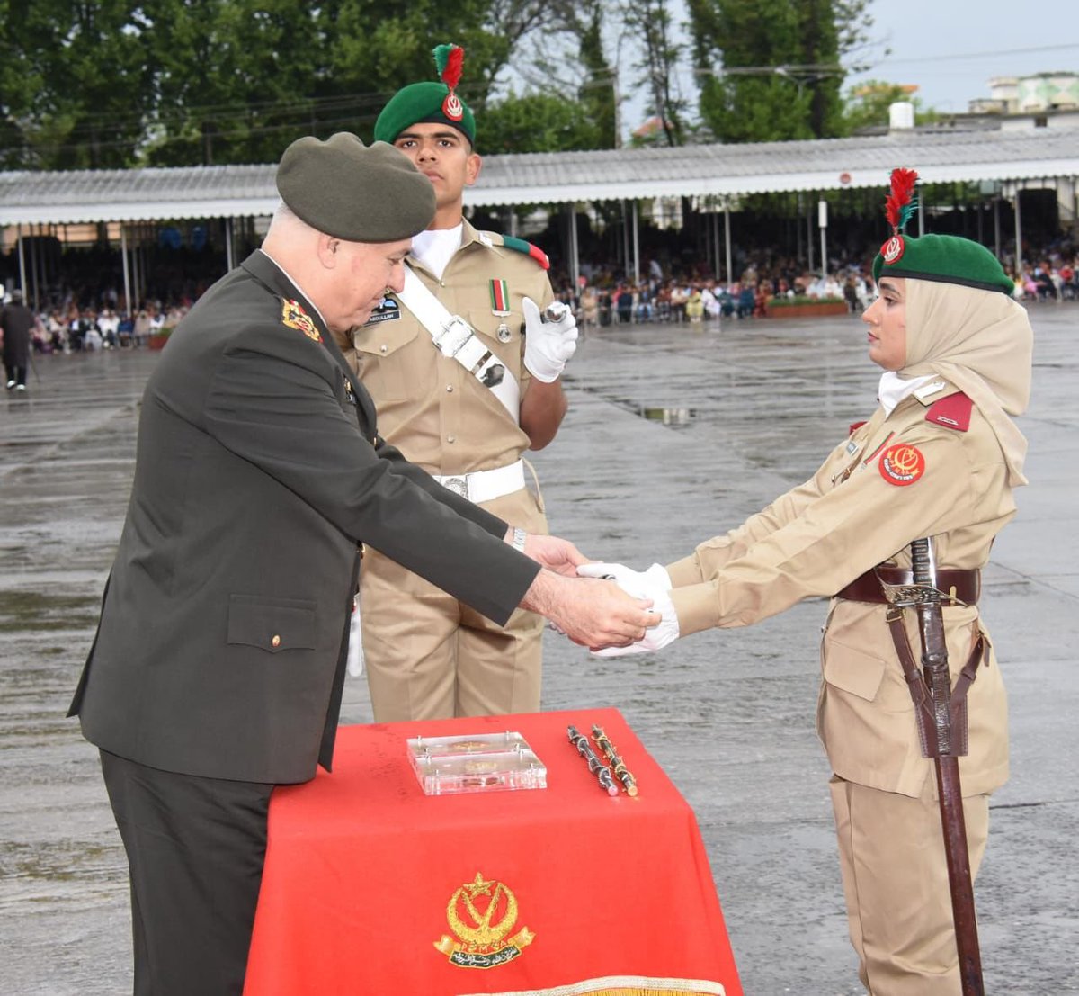 Today’s parade serves as an illustrious example of military discipline at its finest and reflects the sterling ethos of the Academy and Pakistan Army alike.”
Earlier on arrival, CJCSC was received by Commandant PMA.