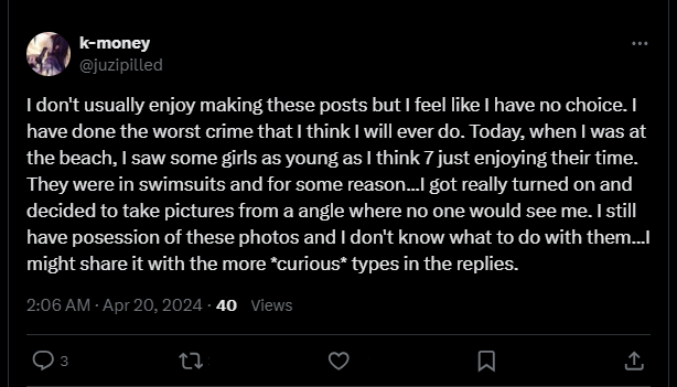 nsstudiosable's tweet photo. @juzipilled Pedophile https://t.co/c8y7bwmuPE