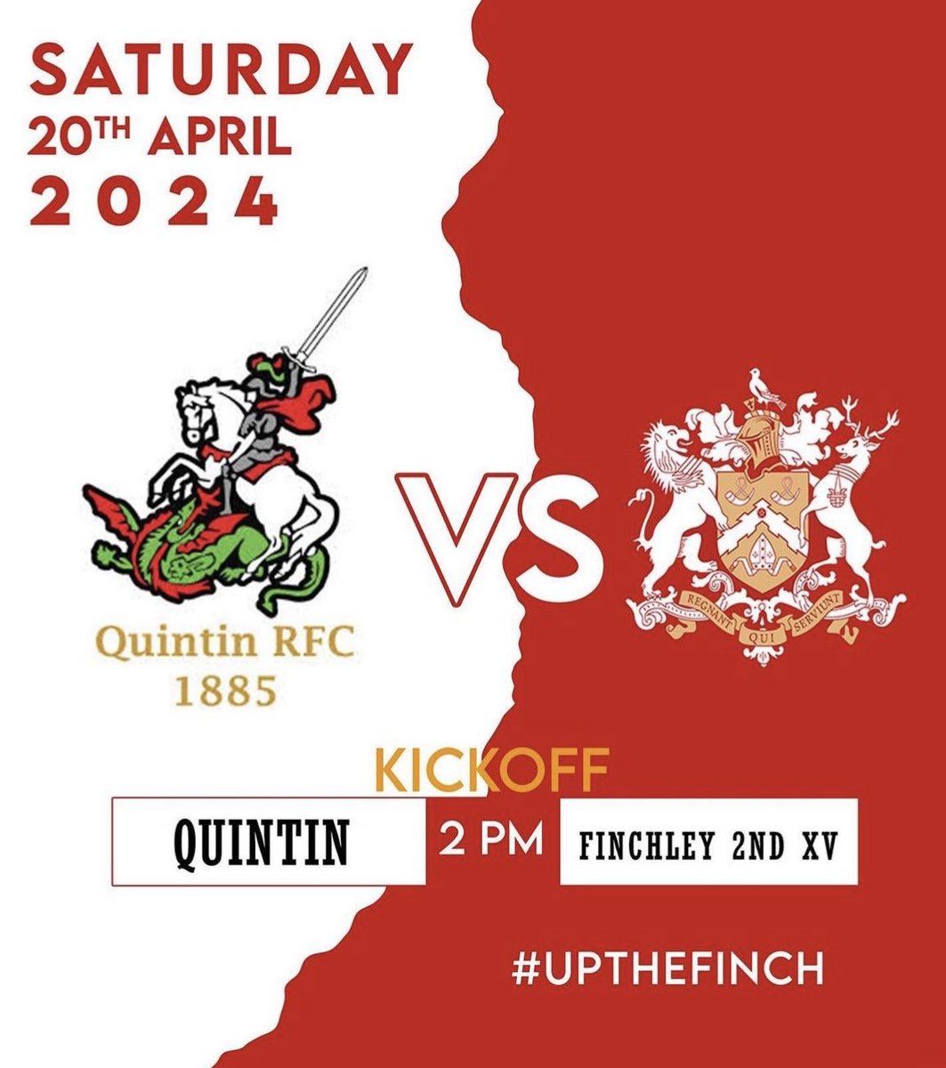 AXV v ⁦@QuintinRFC⁩ #2.00pmKO #CupFinal - the game played ⁦@ChiswickRFC⁩ #FinchleyRugby #UpTheFinch