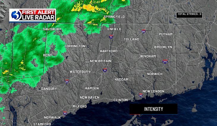 Good Saturday morning! Tracking rain 🌧️ building in across NW CT as of 4:30am. Timing ⏱️ out when our weather will improve today coming up between 5-7am on @WFSBnews