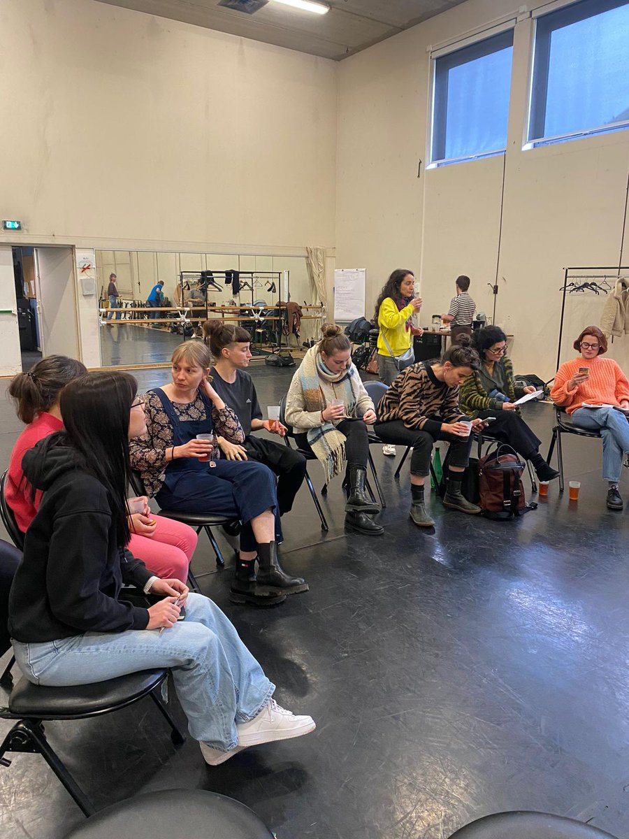 It has been lovely to be able to share knowledge around working with young audiences during our time in #France 🧠 After enjoying a performance of #LittleTop at @faiencerie , local artists met with the #LittleTop team who shared their experience of working with this age group