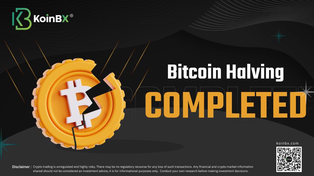 ✨ Another Bitcoin halving completed!

🚀 How do you think this milestone will shape the value of crypto in the coming months?

Share your predictions!

#koinbx #bitcoinhalving #koinBXian #bitcoin #CryptoPredictions