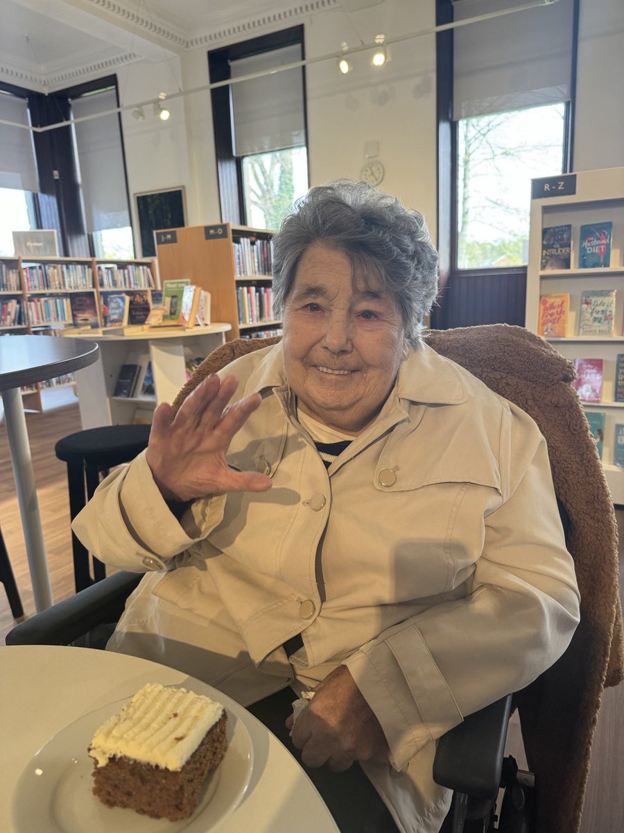 Great day yesterday out at the library coffee and cake 🍰