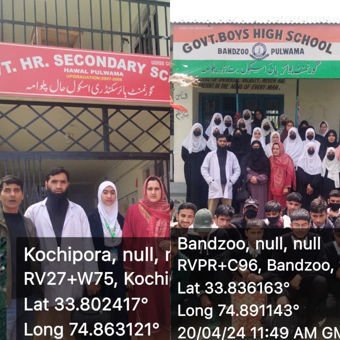 #JJM #SAFEWATER 
FTK demonstration/Water quality testing by Lab Staff Pulwama to ensure safe water at 
1. Govt Higher Secondary School Hawal
2. Govt Higher Secondary School Aripal
3. Govt Boys High School Bandzoo