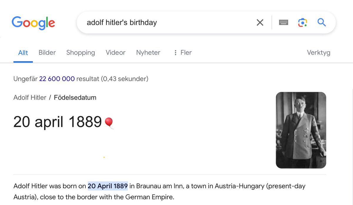 Today is 𝕬𝖉𝖔𝖑𝖋 𝕳𝖎𝖙𝖑𝖊𝖗 135th birthday. 🥳 Alles Gute zum Geburtstag!