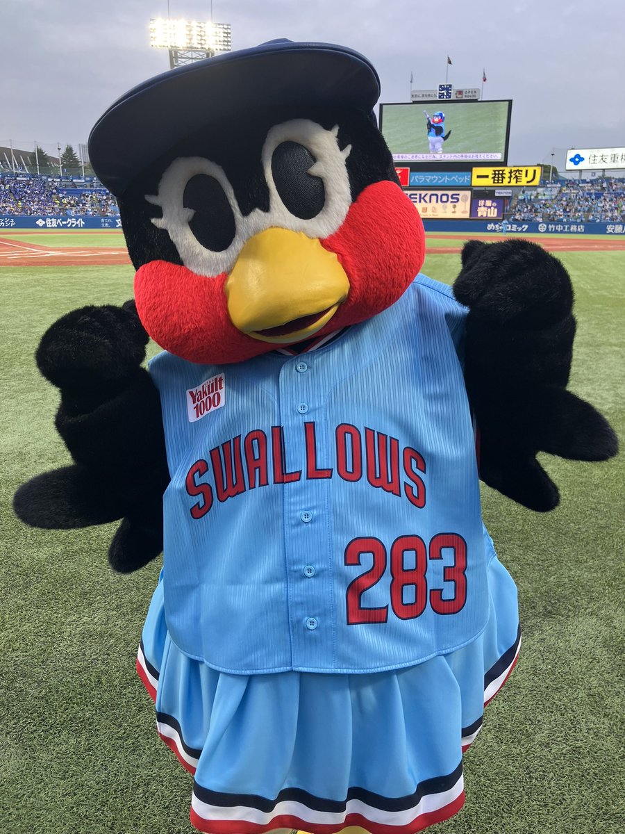 つばみちゃんもCREWDAY仕様⛱ #swallows #ヤり返せ