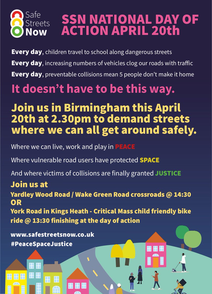 Please read our open letter calling for action from the Government on #SafeStreetsNow safestreetsnow.co.uk/open-letter/ And join us today at 2.30 to demand streets where we can all get around safely. #SafeStreetsNow #PeaceSpaceJustice