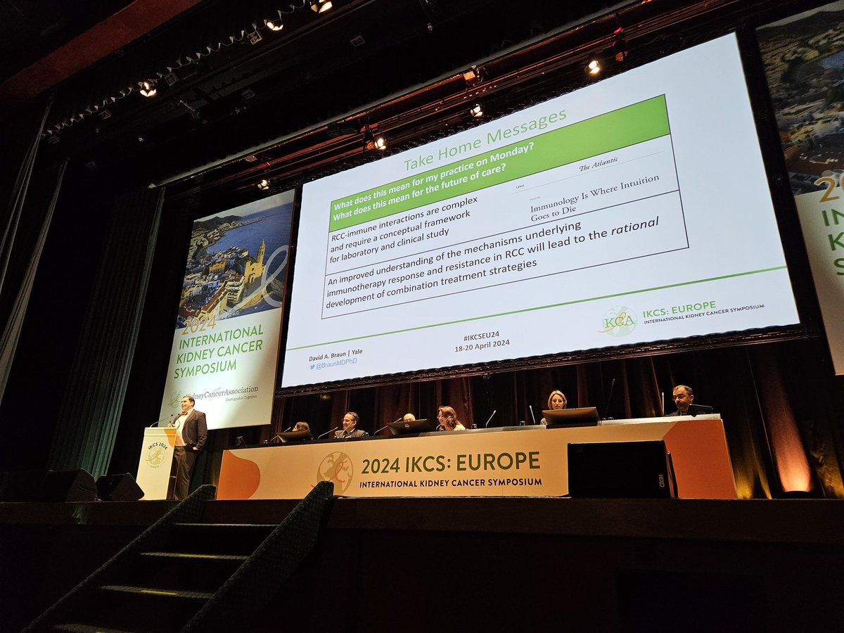 Arnaud Méjean, MD, PhD (@mejeanarnaud) on Twitter photo Wonderful presentation by <a href="/BraunMDPhD/">David Braun</a> #IKCS2024 on response and resistance to immunotherapy in RCC Wonderful presentation by <a href="/BraunMDPhD/">David Braun</a> #IKCS2024 on response and resistance to immunotherapy in RCC