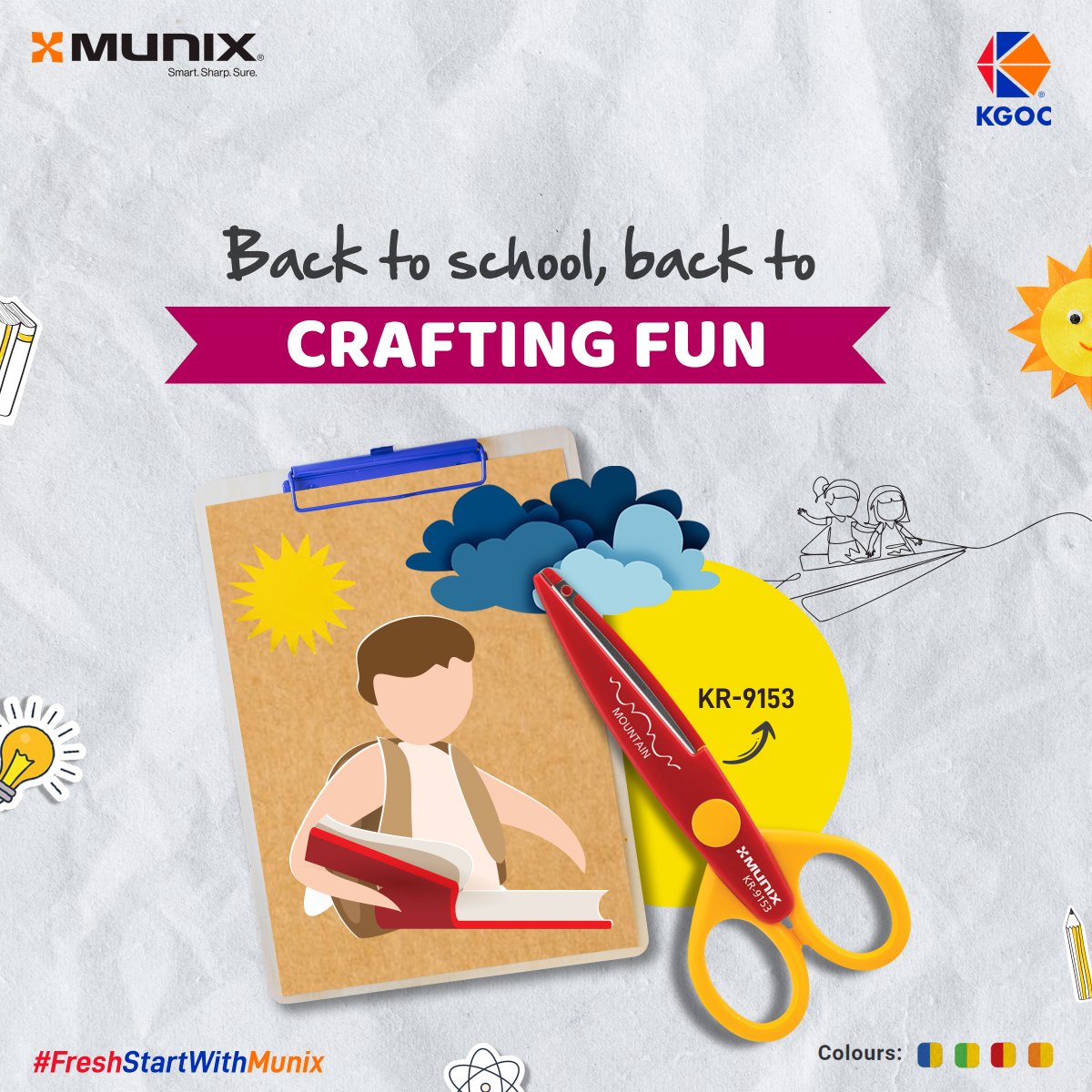 Whether it's school projects or classroom decorations, let's make this school year - a masterpiece! 🏫🖍️ #munix #kgoc #BackToSchoolCrafts #MunixMagic #CreativeLearning