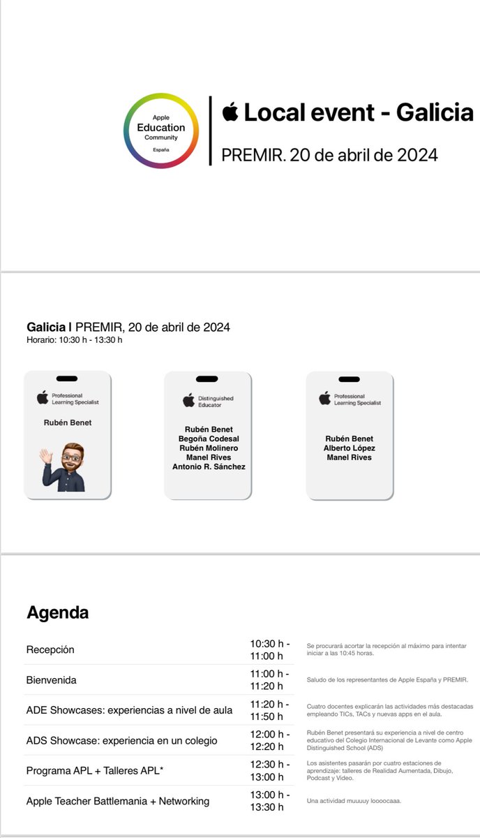 Malana para compartir experiencias y hablar de educacion #appleedu #apls