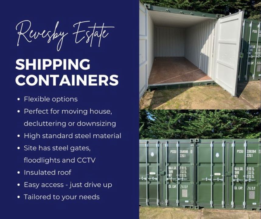 Flexible & easy approach for all yourself storage needs: 
Less than £30 per week including a pad lock. Call: 01507 568395 or email: reception@revesbyestate.co.uk 
bit.ly/3xBXvgM