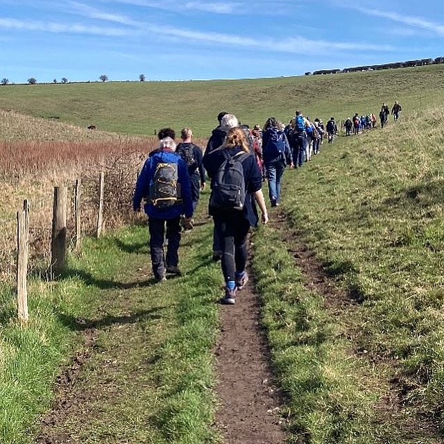 We’re walking in solidarity today! See you in Lewes this morning and thanks to LOSRAS for leading our walk up on the Downs #community Thanks, too, for supporters in Innsbruck for taking a walk inspired by Refugee Tales 👣✊🏾