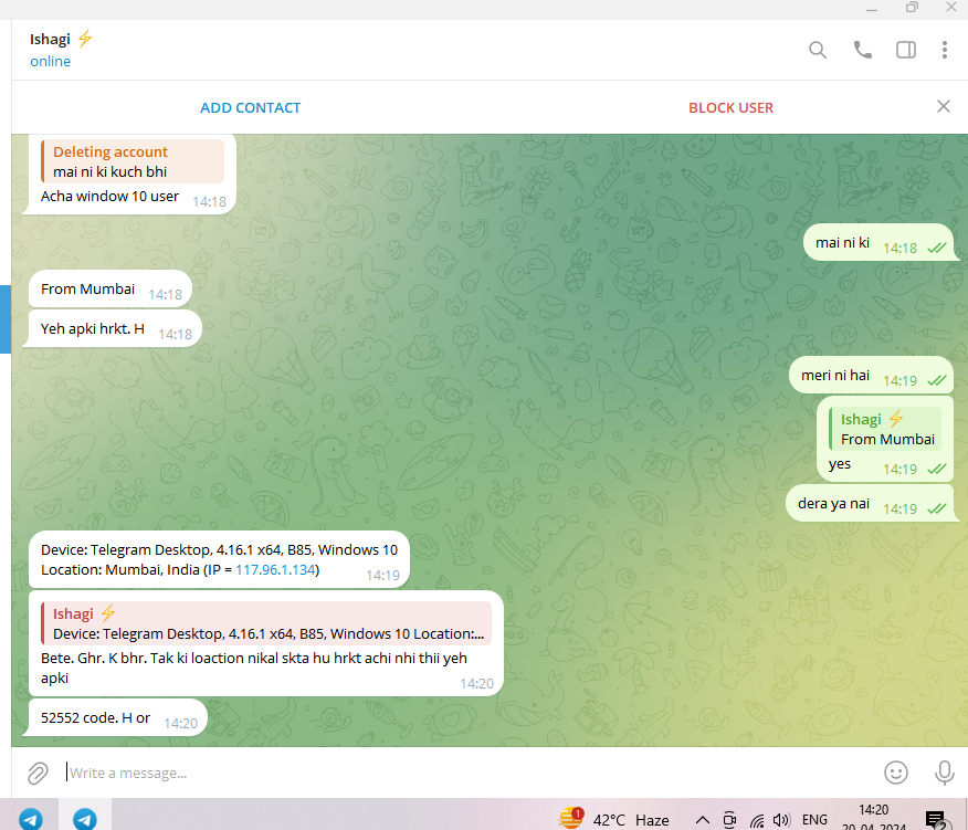GI_Developers's tweet photo. A person on telegram scamming balcmailing females peoples via finding IP adress 
take action cyber fraud fanancial frad 
scammer mobile no - 9050078951 and qr code also added #CBI @CBIHeadquarters @DelhiPolice @CrimeBranchDP @Cyberdost @CybercrimeCID https://t.co/QBhP9ffUMs