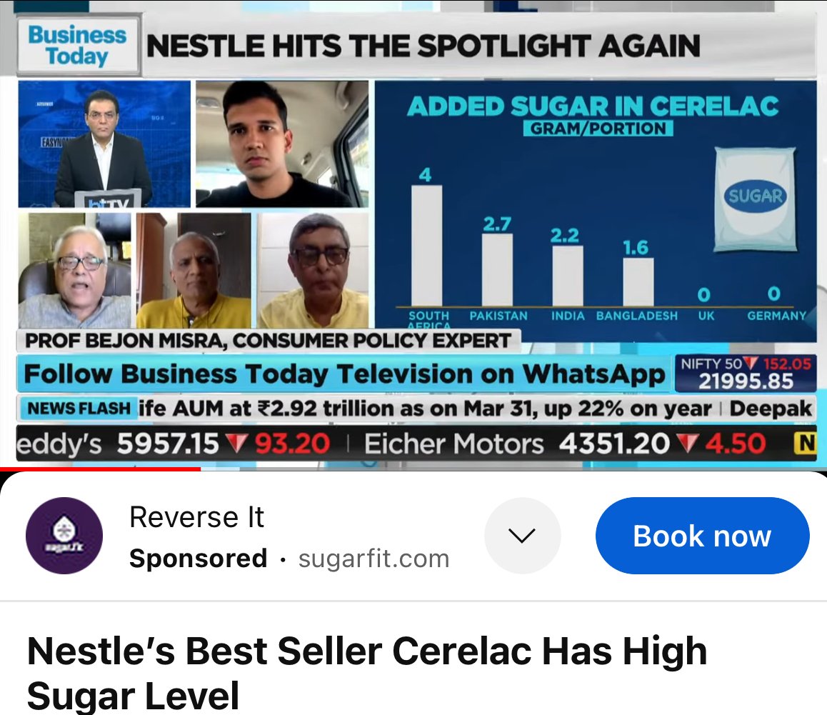 Chandra12962937's tweet photo. WHO bans added sugar for children under 3
Nestle's best seller Cerelac has high sugar level.
#highsugar #infantfood #alert https://t.co/MTQ1VtUFqI