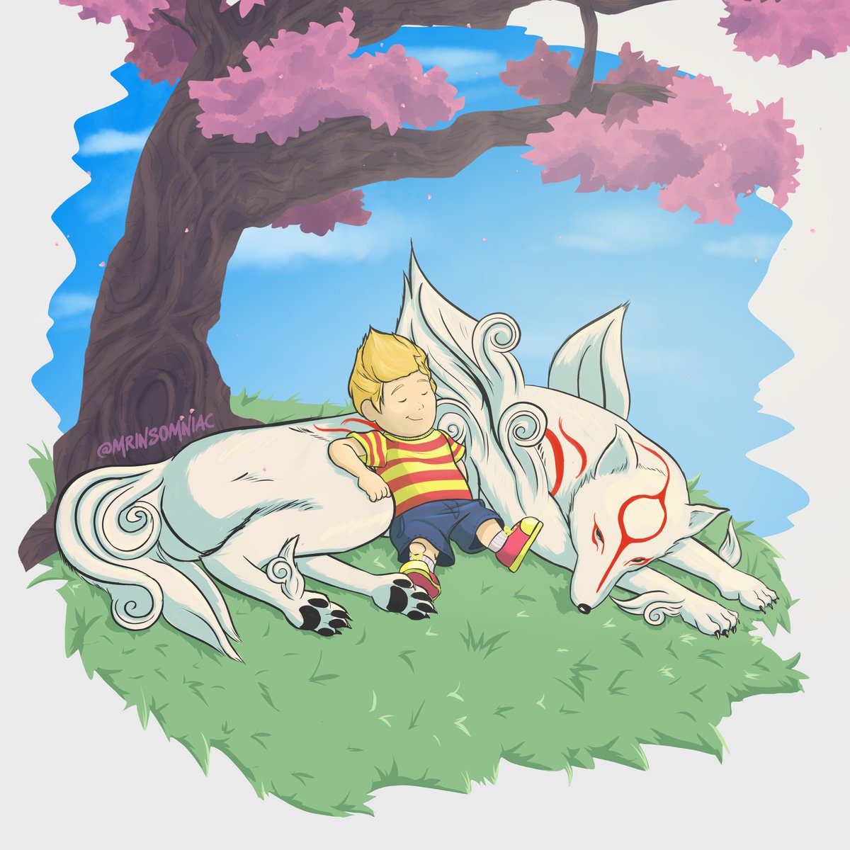 SrInsomniac's tweet photo. Today is Mother 3 and Okami's 18th Anniversary!

For @SnaccHBG 
#大神 #大神十八周年 #大神１８周年
#MOTHER3 #MOTHER3_18th #MOTHER3_18周年 https://t.co/Dz8OitnxWn