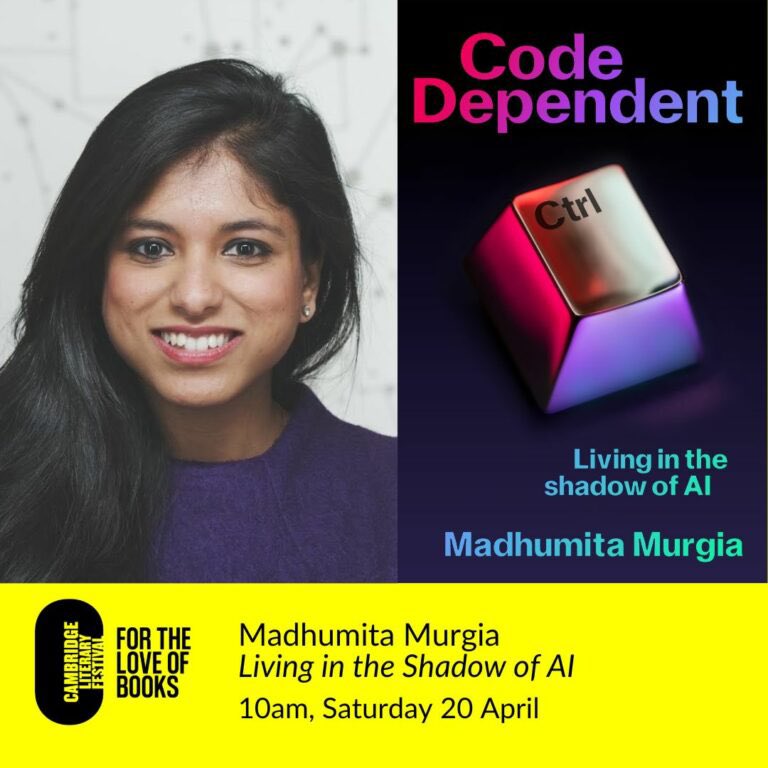 We’re at @camlitfest today! 📕 How is #AI impacting our collective and individual agency? @ginasue chats with @madhumita29 about the experiences of ordinary people. All this and more in her new @WomensPrize shortlisted book, Code Dependent: mctd.ac.uk/events/madhumi…