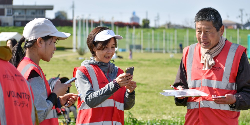 今朝の素晴らしいボランティアのみなさま、ありがとうございました。💜 #parkrunjp #loveparkrun #thefeelgoodmovement